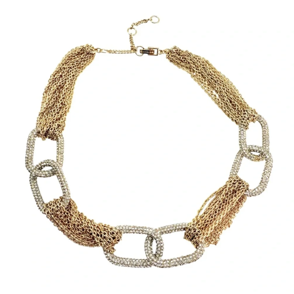 Givenchy Crystal Pave Chain Collar Necklace